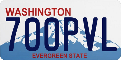 WA license plate 700PVL