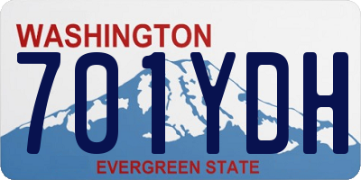 WA license plate 701YDH