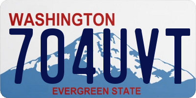 WA license plate 704UVT