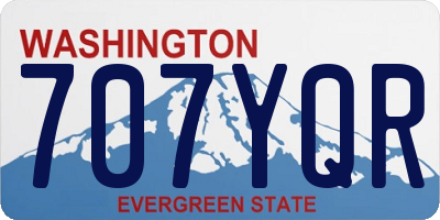 WA license plate 707YQR