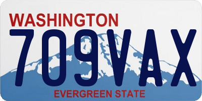 WA license plate 709VAX