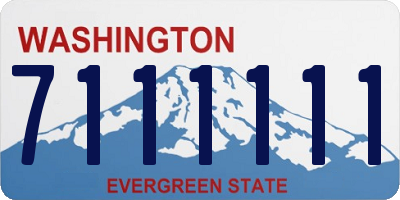 WA license plate 7111111