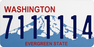 WA license plate 7111114