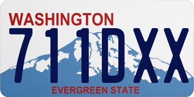 WA license plate 711DXX