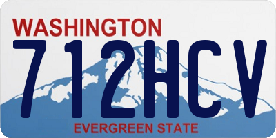 WA license plate 712HCV