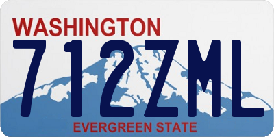 WA license plate 712ZML