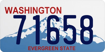 WA license plate 71658