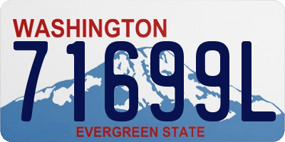 WA license plate 71699L