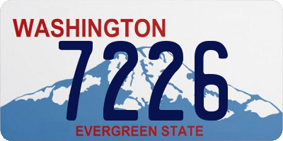 WA license plate 7226