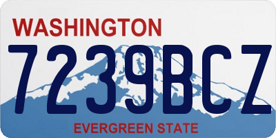 WA license plate 7239BCZ