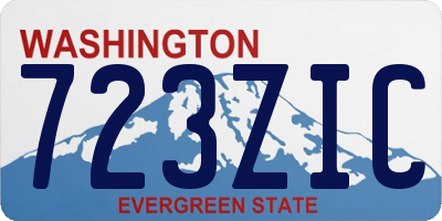 WA license plate 723ZIC