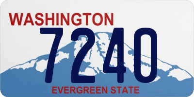 WA license plate 7240