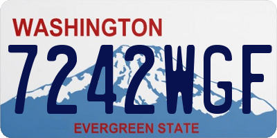 WA license plate 7242WGF