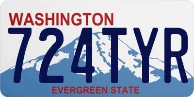 WA license plate 724TYR