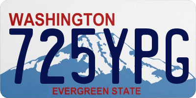 WA license plate 725YPG