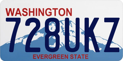 WA license plate 728UKZ