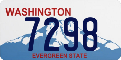 WA license plate 7298