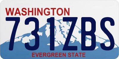 WA license plate 731ZBS