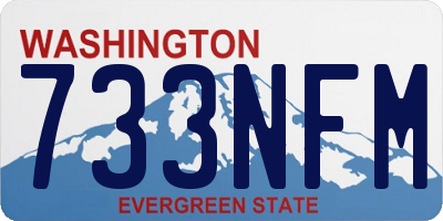 WA license plate 733NFM