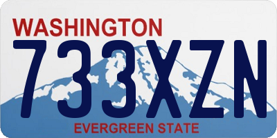 WA license plate 733XZN