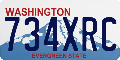 WA license plate 734XRC