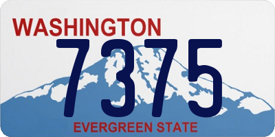 WA license plate 7375