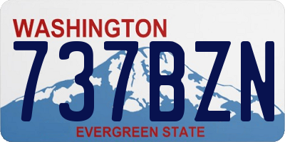 WA license plate 737BZN