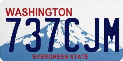 WA license plate 737CJM