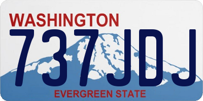 WA license plate 737JDJ