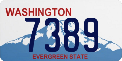 WA license plate 7389