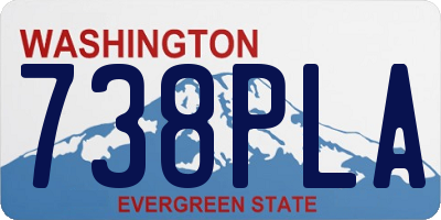 WA license plate 738PLA