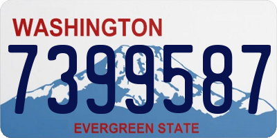 WA license plate 7399587