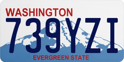 WA license plate 739YZI