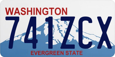 WA license plate 741ZCX