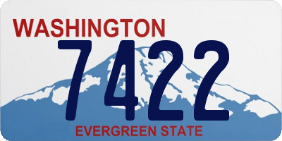 WA license plate 7422