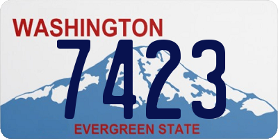 WA license plate 7423