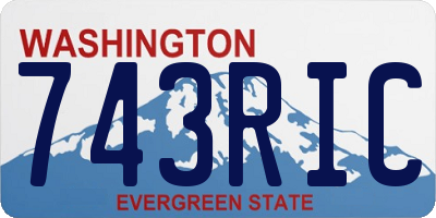 WA license plate 743RIC