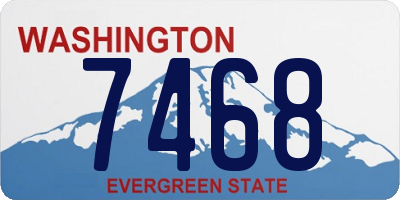 WA license plate 7468