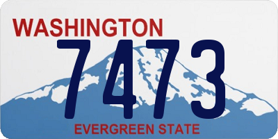 WA license plate 7473