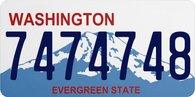 WA license plate 7474748