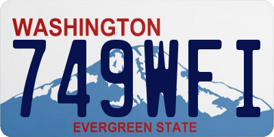 WA license plate 749WFI