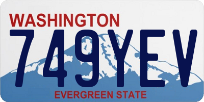 WA license plate 749YEV