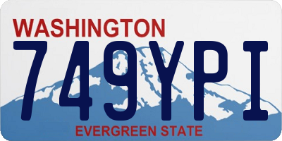 WA license plate 749YPI