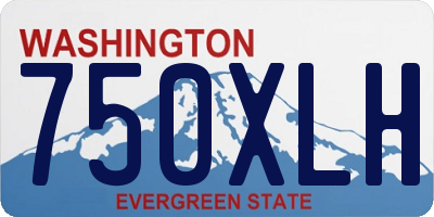 WA license plate 750XLH