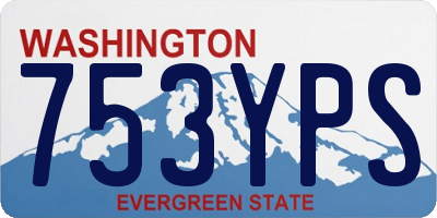 WA license plate 753YPS