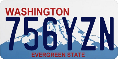 WA license plate 756YZN