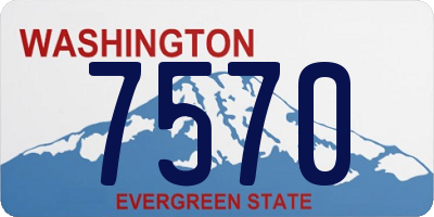 WA license plate 7570