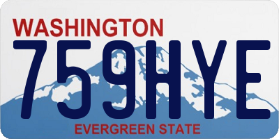 WA license plate 759HYE