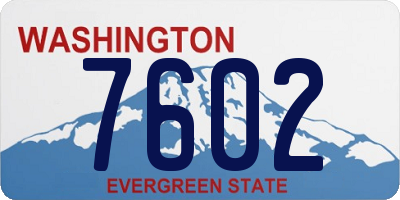 WA license plate 7602