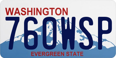 WA license plate 760WSP